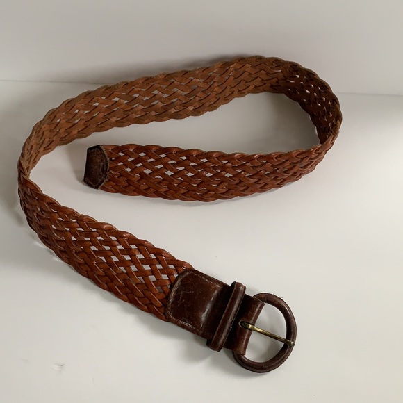 Vintage leather braided belt 32” fits up to 29W - Picture 3 of 6
